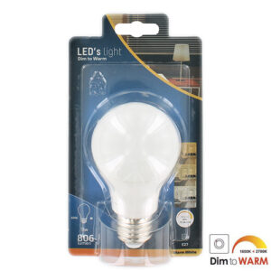 LED lamp E27 9Watt kogel mat dim to warm