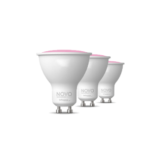 Novo GU10 SMART LED lamp 5,5Watt dimbaar RGBW Set 3x