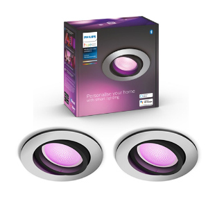 Philips Hue Centura inbouwspots - White and Color - aluminium rond 2-pack