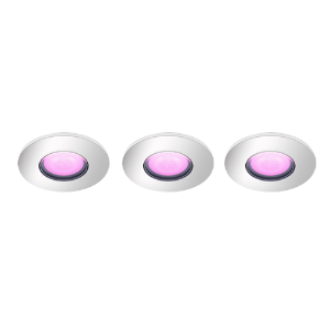 Philips Hue Xamento badkamer inbouwspot - White and Color - chrome rond (3-pack) 0