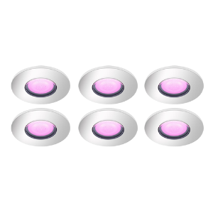 Philips Hue Xamento badkamer inbouwspot - White and Color - chrome rond (6-pack) 0