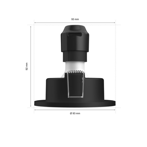 Philips Hue Xamento badkamer inbouwspot - White and Color - zwart rond