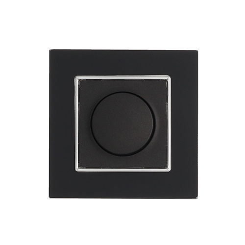Dimmer drukknop Nero Deluxe Glas zwart (exclusief raampje)