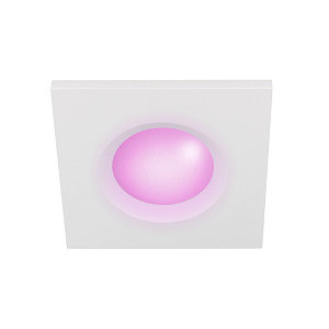 Ares inbouwspot - Philips Hue Compatible - White and Color - wit vierkant
