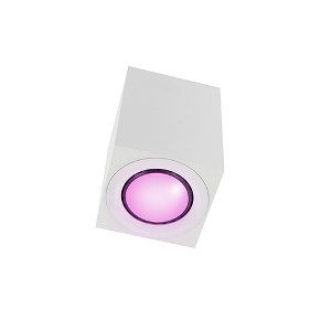 Odin opbouwspot - Philips Hue Compatible - White and Color - wit vierkant
