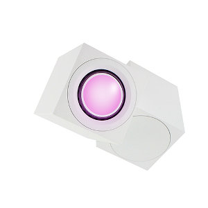 Odin opbouwspot - Philips Hue Compatible - White and Color - wit vierkant draaibaar