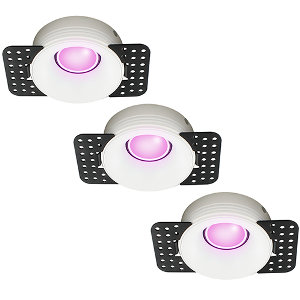 Trimless Hera inbouwspot (set van 3) - Philips Hue Compatible - White and Color - wit rond