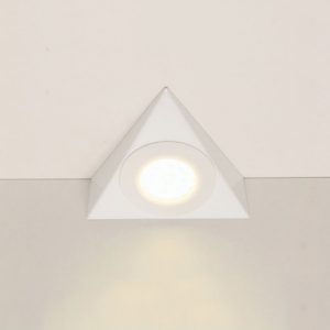 LED driehoekspot 3Watt rond WIT dimbaar