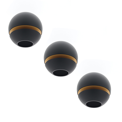 Set 3x Golden Ball plafondlamp 1x zwart dimbaar